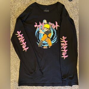 Naruto Shippudem Mens Black long sleeve tshirt.  Size Large